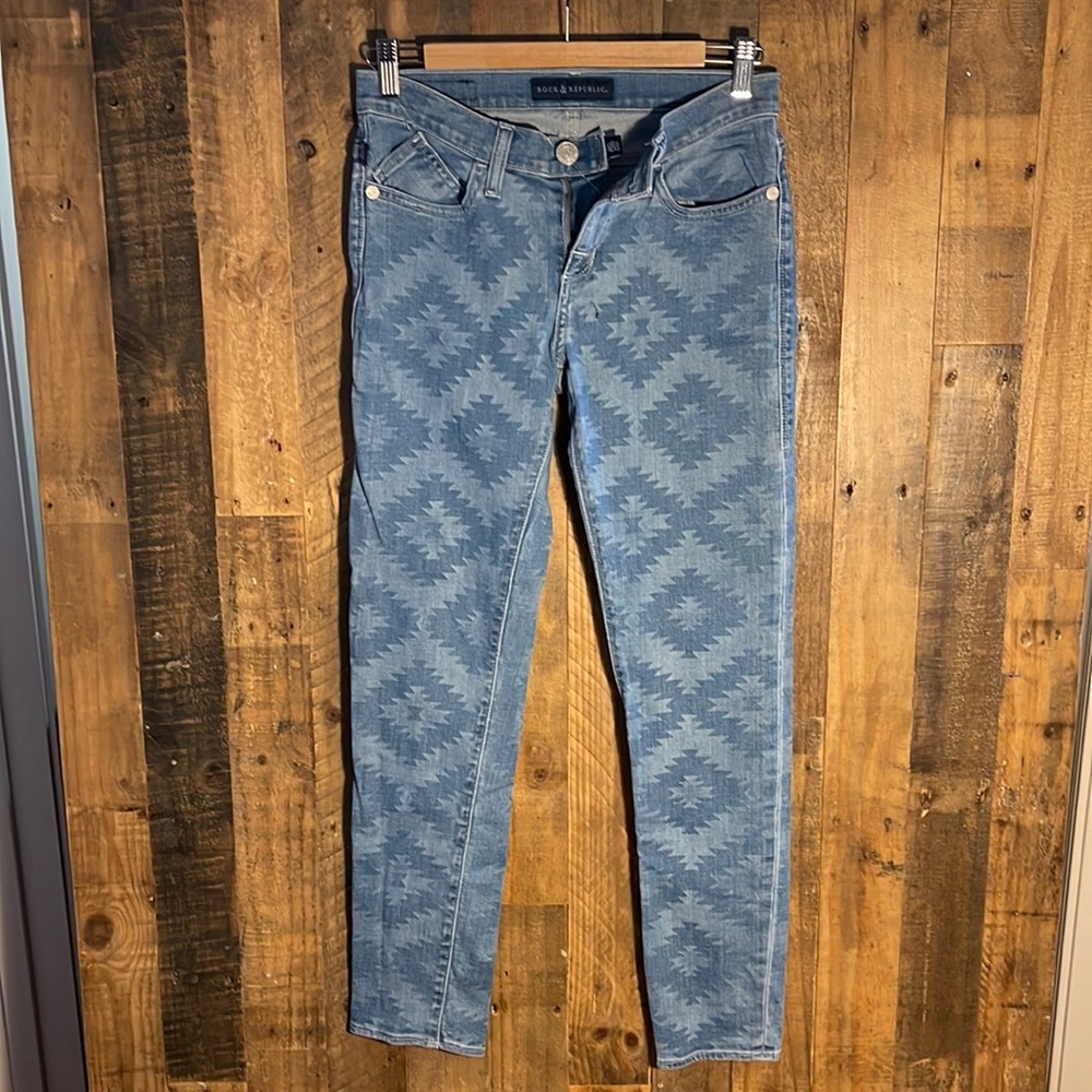 Rock & Republic Aztec Print Jeans